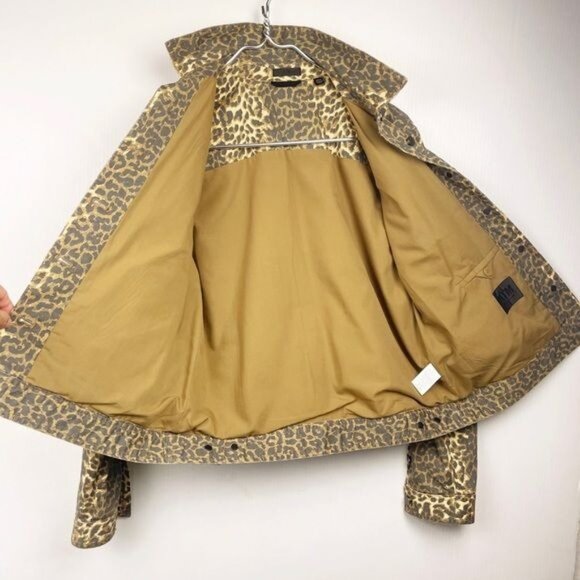 ATM Anthony Thomas Melillo Leopard PrintDenim Button Down Jacket Medium - Picture 5 of 9